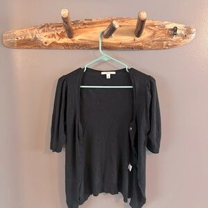 Merona Black Short Sleeved Cardigan - Scoop neck, slightly puckered shoulders